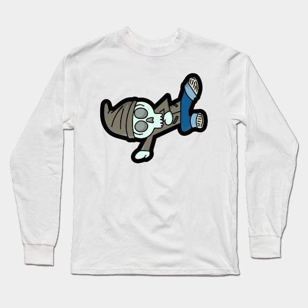 Great skulls doing break dance Long Sleeve T-Shirt by firdausm601